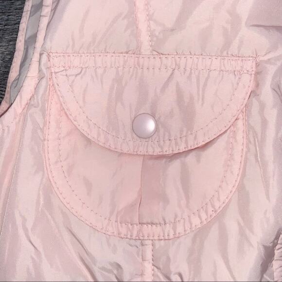 MNG by Mango pink zippered outerwear banded bottom vest size small S B112 - Picture 2 of 4